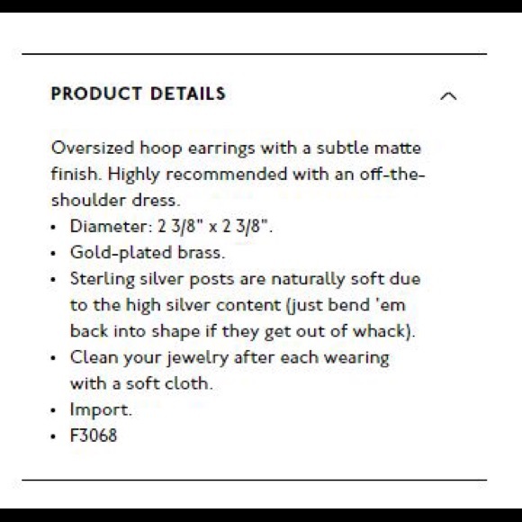 NWOT Madewell Oversized Gold Plated Hoop Earrings - Picture 6 of 8